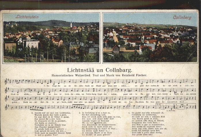 Liederkarte Lichtenstein Collnberg Lichtnstää un Co