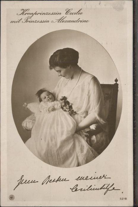 Adel Preussen Kronprinzessin Cecilie Prinzessin Alexa