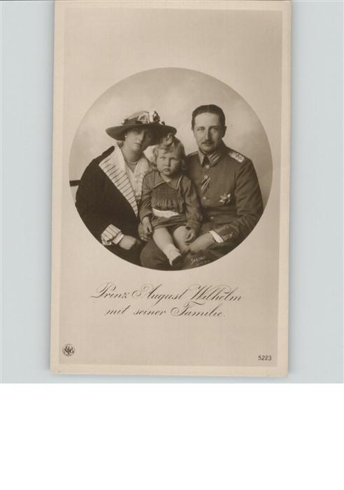 Adel Preussen Prinz August Wilhelm Familie Prinzessin
