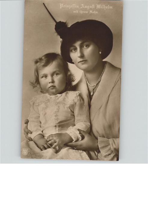 Adel Preussen Prinzessin Alexandra Kind Sohn Hutmode