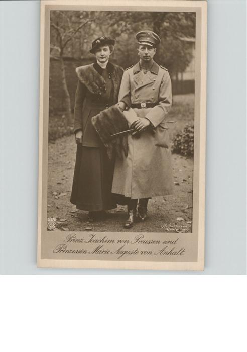 Adel Preussen Prinz Joachim Prinzessin Marie Auguste