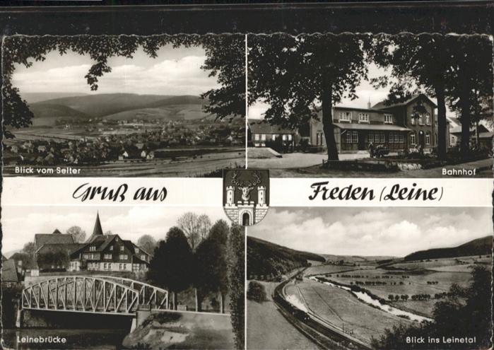 Freden Leine  Leinebrücke Bahnhof