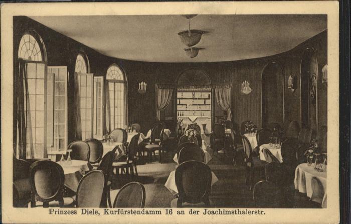 BERLIN  CITY [Stempelabschlag] Prinzess Diele Kurfuerstendamm