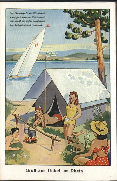 Unkel Rhein Zelt Boot Leporello