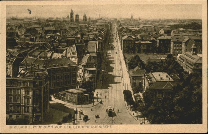 Karlsruhe Baden Bernhardus Kirche Strassenbahn