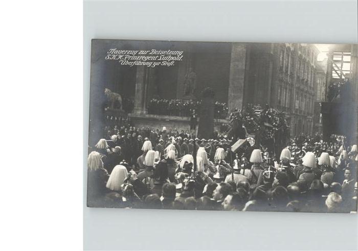 Adel Bayern Trauerzug Beisetzung Prinzregent Luitpo