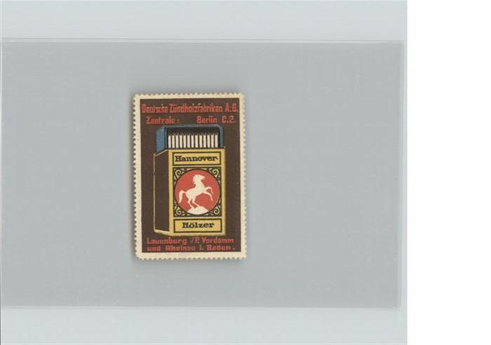 Streichholz Zündholzfabrik AG Hannover Lauenburg