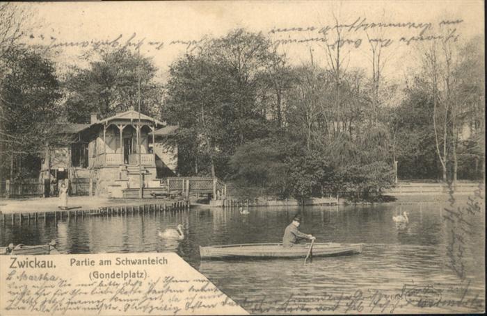 Zwickau Sachsen Schwanteich Boot