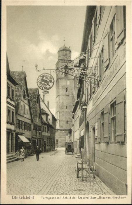 Dinkelsbuehl Turmgasse Brauerei Zum Braunen Hirschen