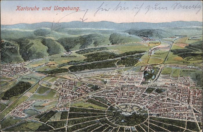Karlsruhe Baden Fliegeraufnahme