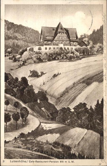 Freiburg Breisgau Luisenhöhe Cafe Restaurant  Pension