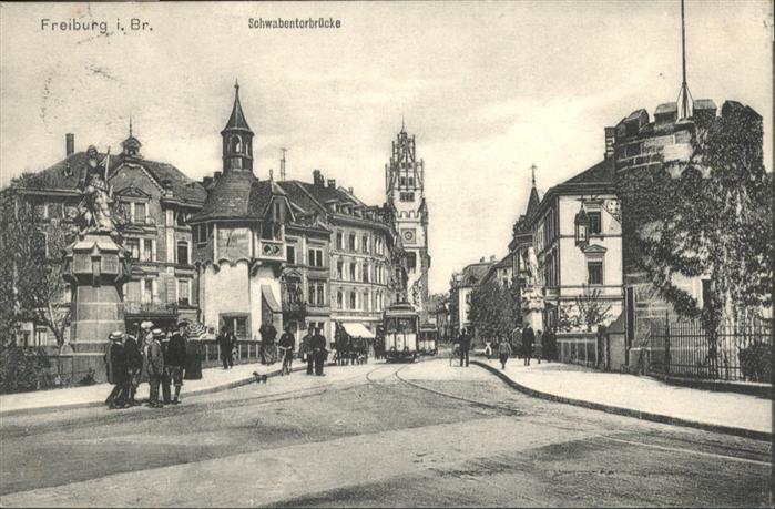 Freiburg Breisgau Schwabentorbrücke Strassenbahn