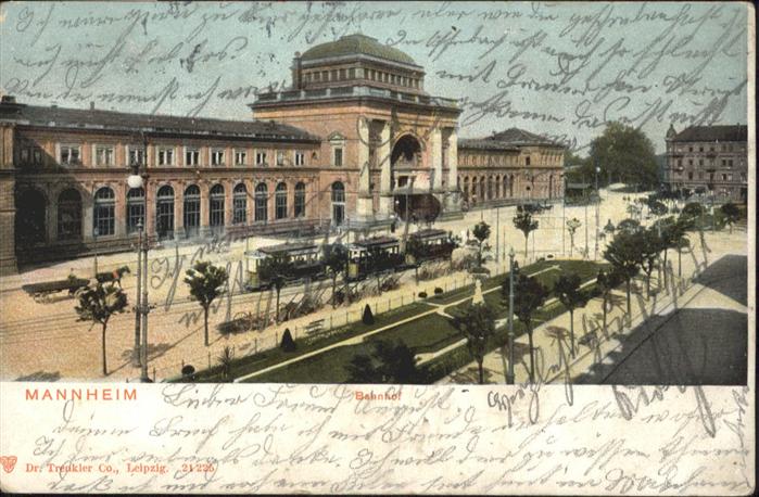 MANNHEIM BW Bahnhof Strassenbahn Pferd
