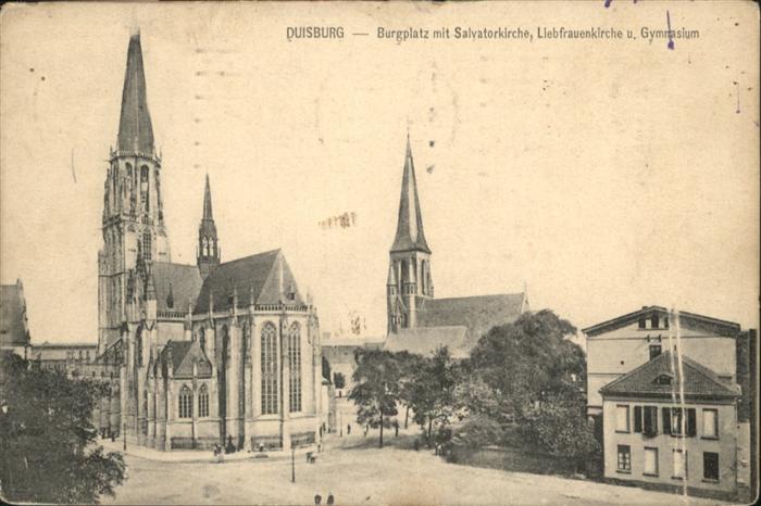Duisburg Ruhr Burgplatz Liebfrauen Kirche Gymnasium