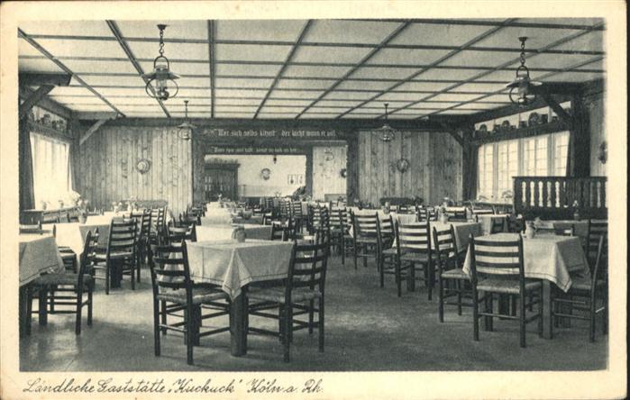 Koeln Rhein Gaststätte Kuckuck