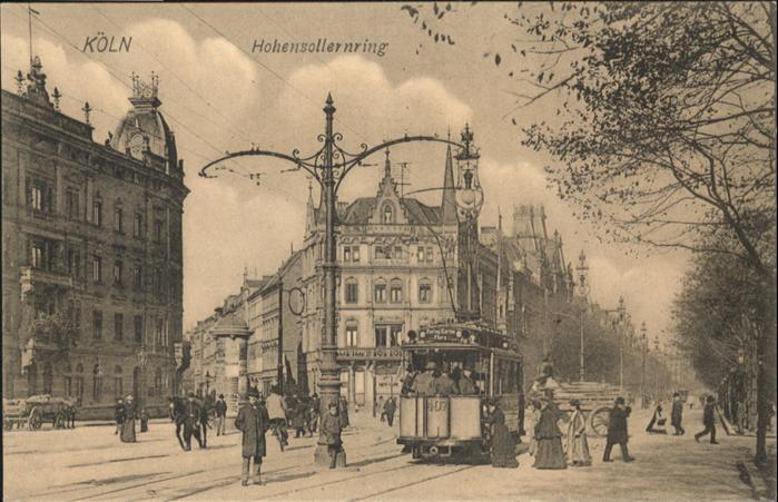 Koeln Rhein Hohensollernring Strassenbahn Pferd