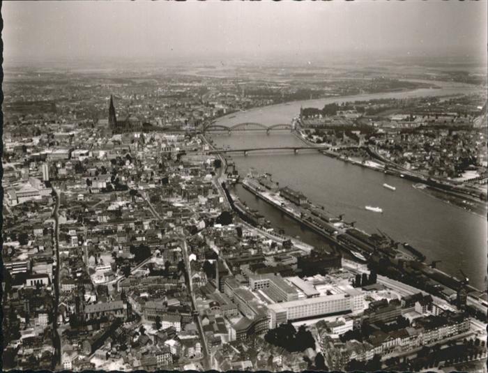 Koeln Rhein Fliegeraufnahme