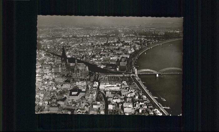 Koeln Rhein Fliegeraufnahme