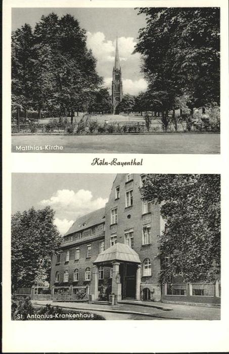 Bayenthal Koeln Matthias Kirche St Antonius Krankenhau