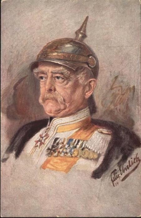 Bismarck Fürst Künstler Felix Ehrlich Pickelhaub