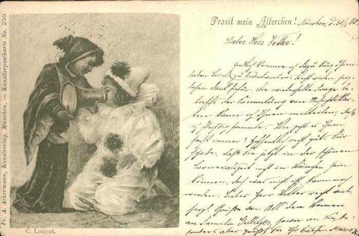 Muenchner Kindl Bier Clown Künstler C. Louyot