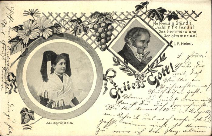 Trachten Markgräflerin Hebel Weintrauben