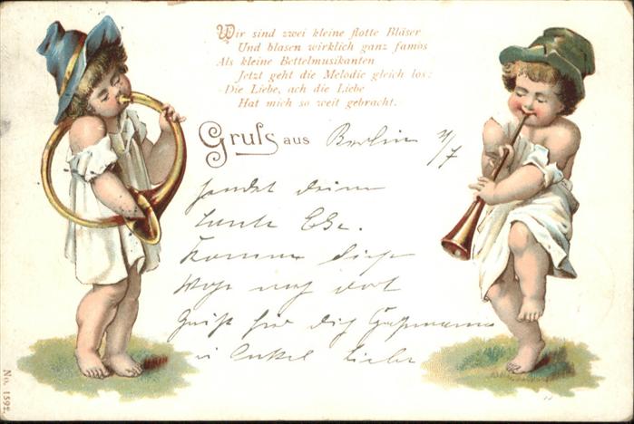 Blasinstrumente Kinder Poesie Vers Horn