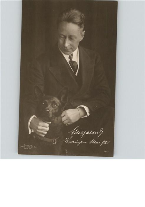 Adel Preussen Kronprinz Friedrich Wilhelm Hund