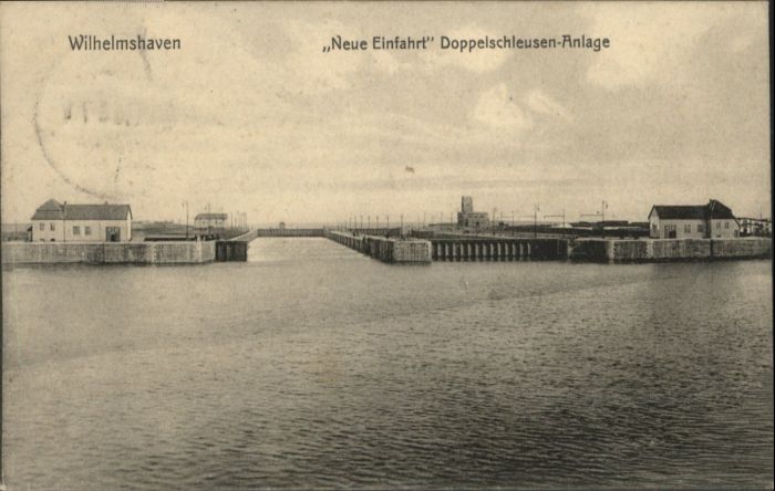 Wilhelmshaven CITY Neue Einfahrt Doppelschleusen Anlage