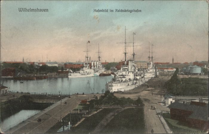 Wilhelmshaven CITY Hafenbild Reichskriegshafen