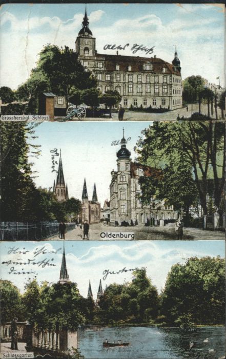 Oldenburg Niedersachsen Schloss Schlossgarten Boot