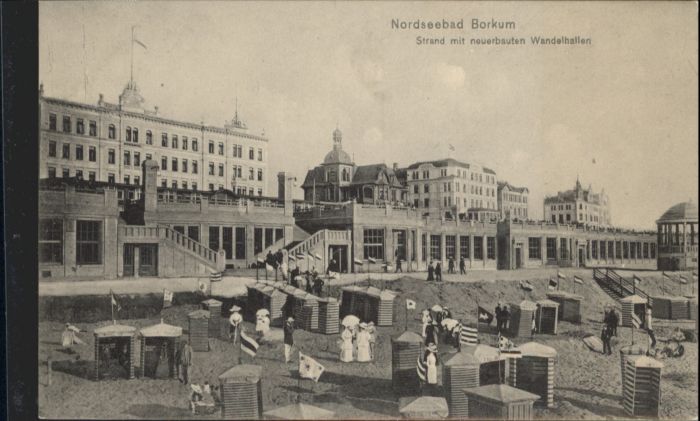 BORKUM Nordseebad Niedersachsen Wandelhalle Strand