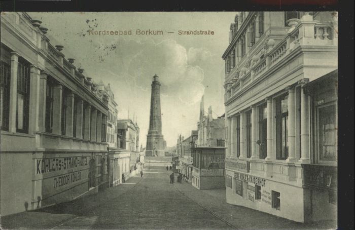Borkum Strandstrasse Leuchtturm