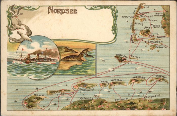 Borkum Dampfer Juist Norderney Balturm