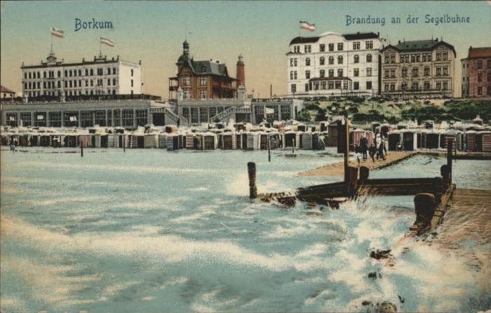BORKUM Nordseebad Niedersachsen Segelbuhne