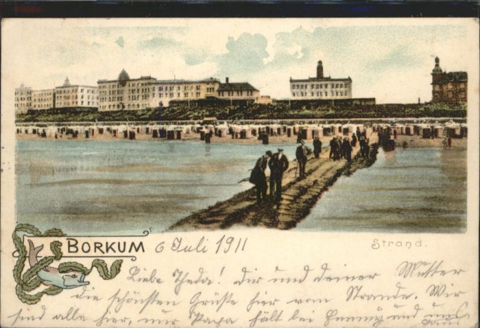 BORKUM Nordseebad Niedersachsen Strand
