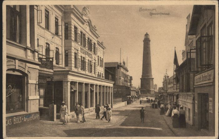 BORKUM Nordseebad Niedersachsen Strandstrasse Leuchtturm