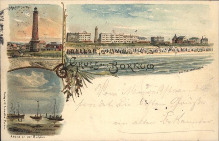 Borkum Buhne Strand Leuchtturm