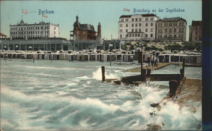 BORKUM Nordseebad Niedersachsen Segelbuhne