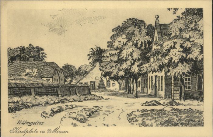 Minsen Kirchplatz Künstler H. Umgelter