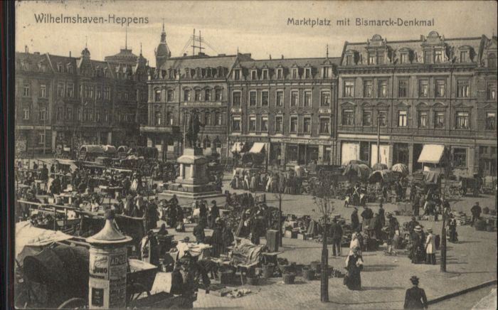 Heppens Wilhelmshaven Marktplatz Bismarck Denkm