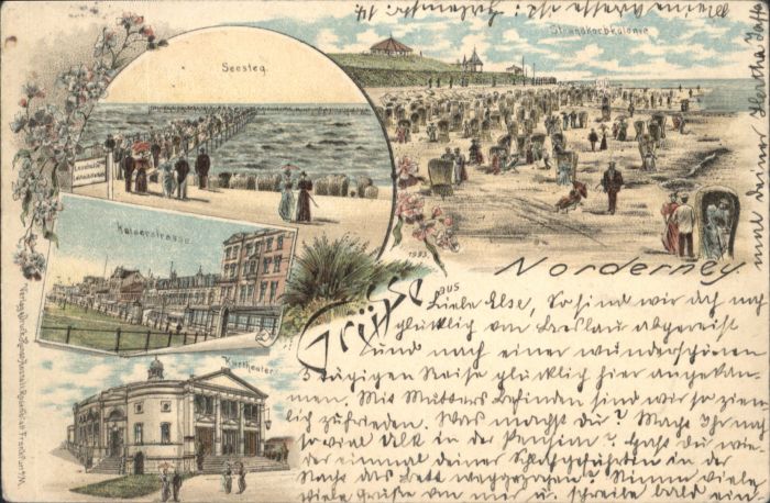 Norderney Nordseebad Norderney Seesteg Kaiserstrasse Theater