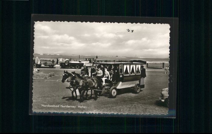 Norderney Nordseebad Norderney Hafen Pferd Kutsche