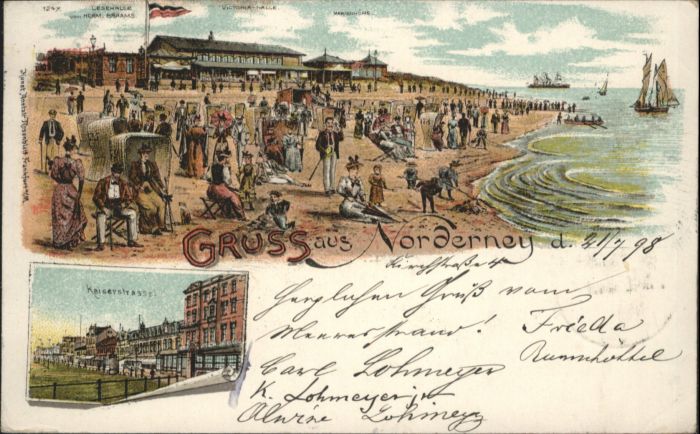 Norderney Nordseebad Norderney Lesehalle Victoria-Halle Mari