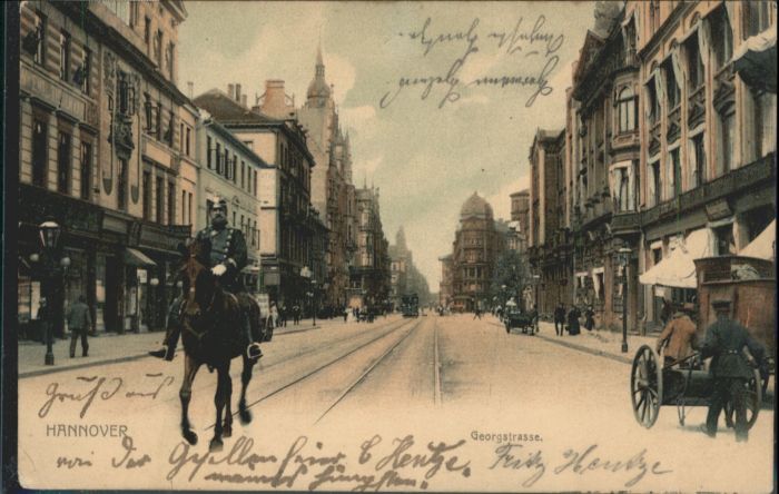 Hannover Strassenbahn Pferd Georgstrasse