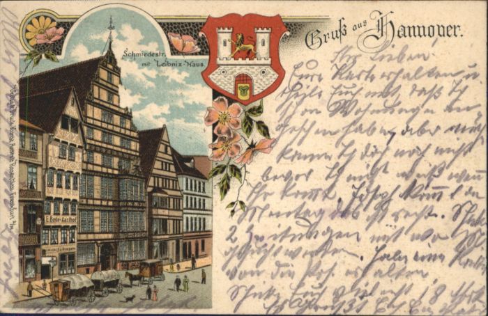 Hannover Schmiedestrasse Leibnitzhaus Wappen