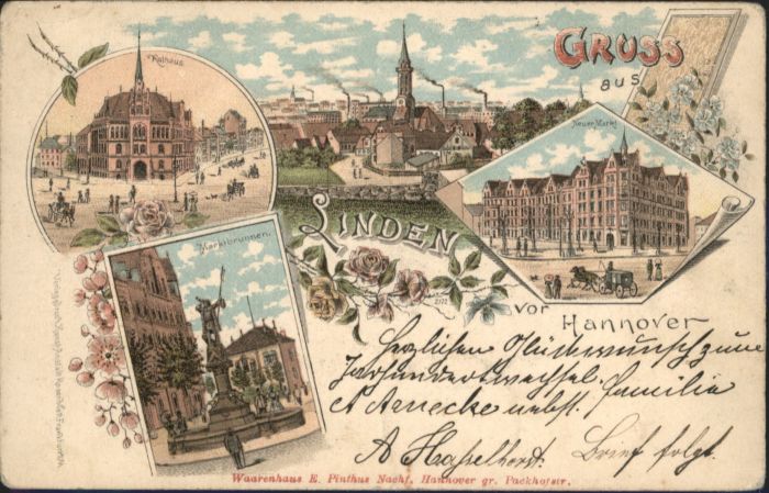 Hannover Marktbrunnen Rathaus Linden