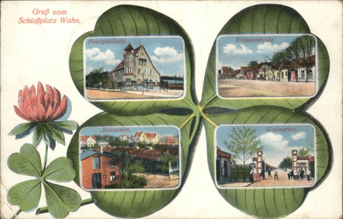 Wahn Schiessplatz Kaiserstrasse Postgebaeude Wahnertor Baracken