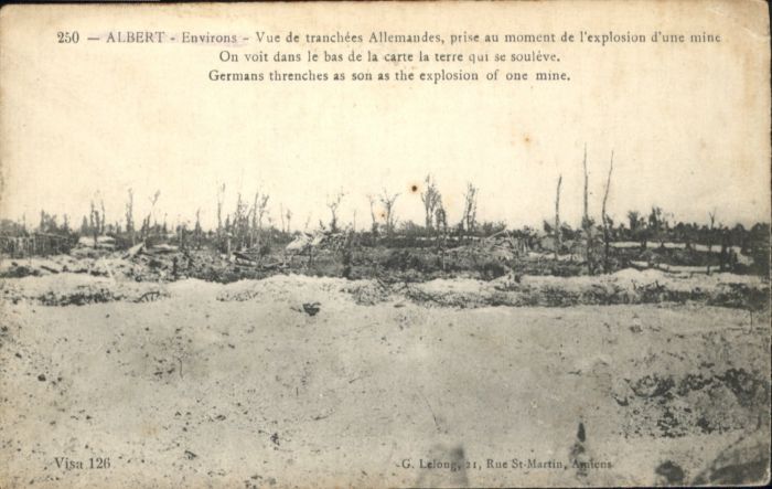 Albert Somme Environs Vue de tranches Allemandes Exp