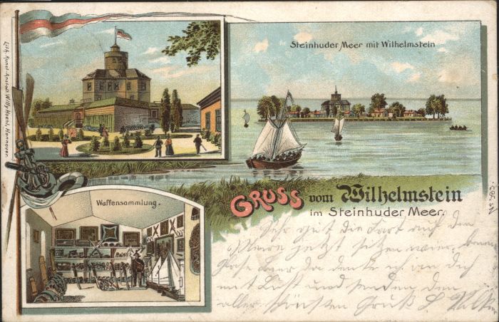 Steinhude Meer Wilhelmstein Litho